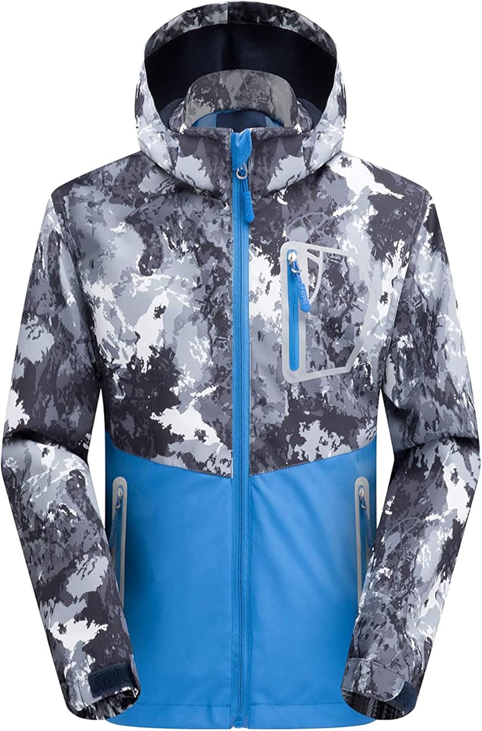 LAUSONS Children's Lined Jacket, Boys' Transition Jackets for Boys, Softshell Jackets with Camouflage Pattern