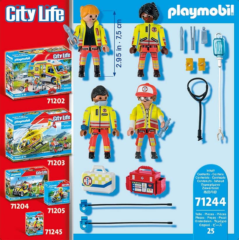 PLAYMOBIL City Life 71244 Rettungsteam, Spielzeug für Kinder ab 4 Jahren