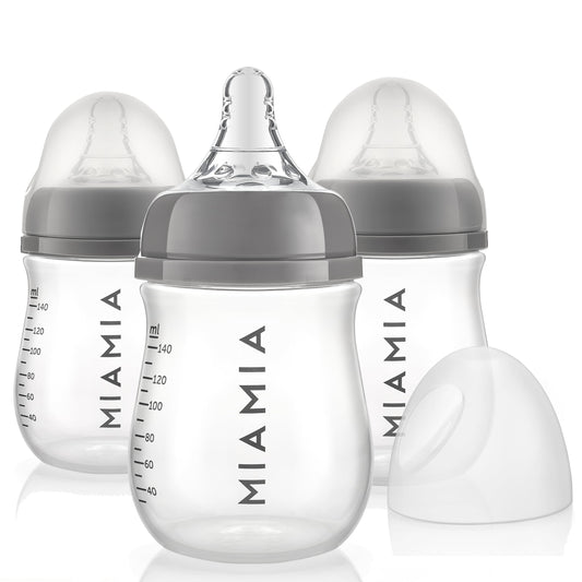 MiaMia 13-tlg. Babyflaschen Set – 6 Flaschen mit Silikon-Trinksaugern | Inkl. Milchpulverportionierer, Bürste & Abtropfständer | BPA-frei, Anti-Kolik & spülmaschinenfest | 2x 140 ml & 4x 260 ml - Meloni2