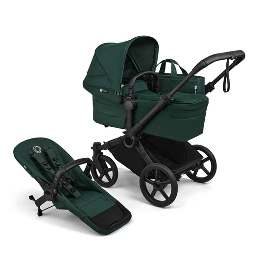 Bugaboo Donkey 6 Single, 2-in-1-Kinderwagen, für Neugeborene & Kleinkinder | umbaubar zum Doppel- und Zwillingskinderwagen, doppelter Stauraum und komfortable Einhand-Lenkung, Heritage Black