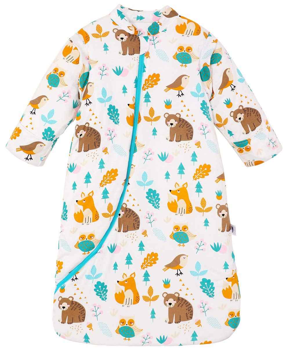 Chilsuessy Baby Sleeping Bag Winter, Removable Sleeves, Warm Lined 3.5 Tog Winter Sleeping Bags, Boys/Girls Sleeping Bag for Toddlers from 6 Months to 6 Years