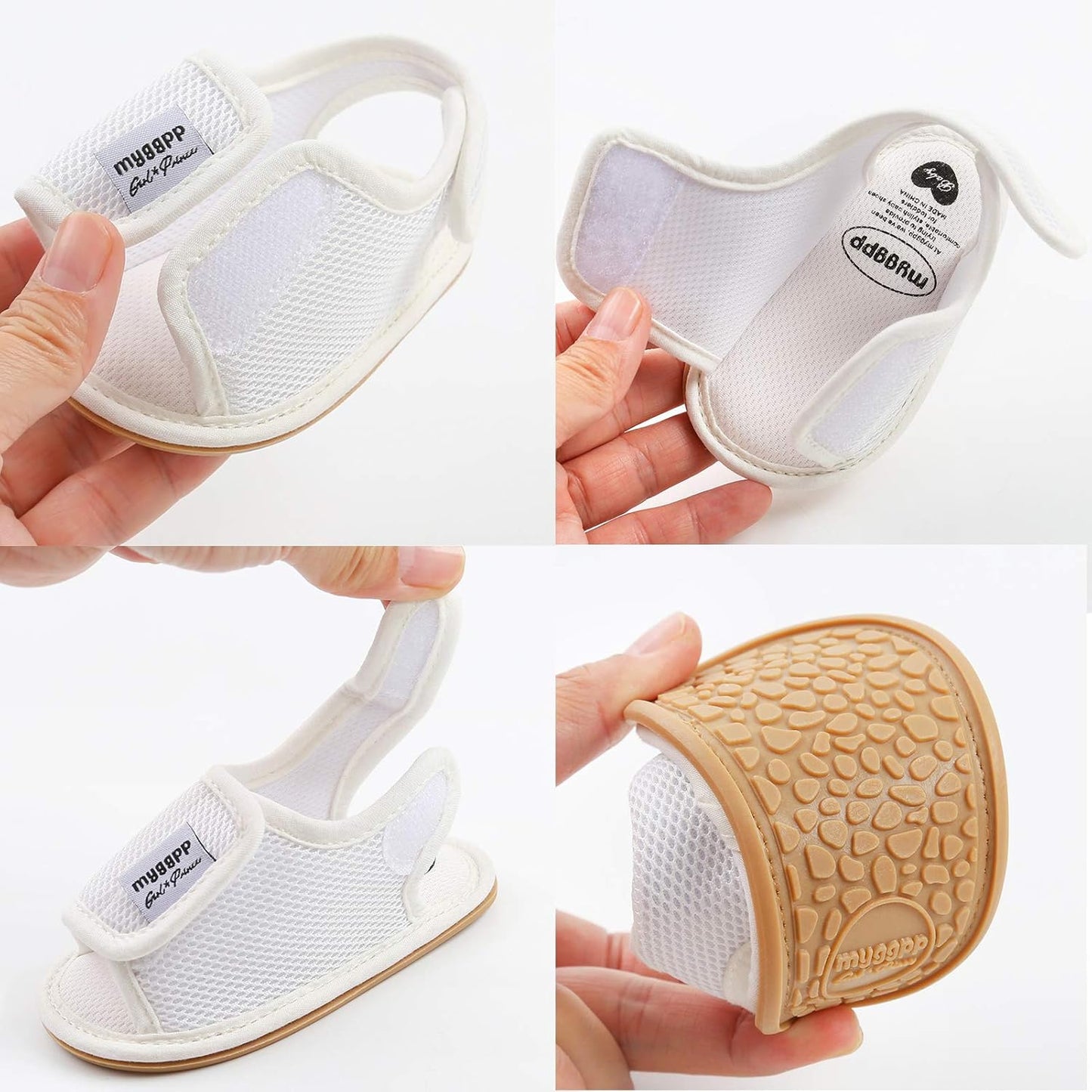 RVROVIC Babyschuhe für Jungen und Mädchen – Premium Weiche Anti-Rutsch Gummisohle für Säuglinge – Sommer Outdoor Sandalen für Kleinkind Erste Walker