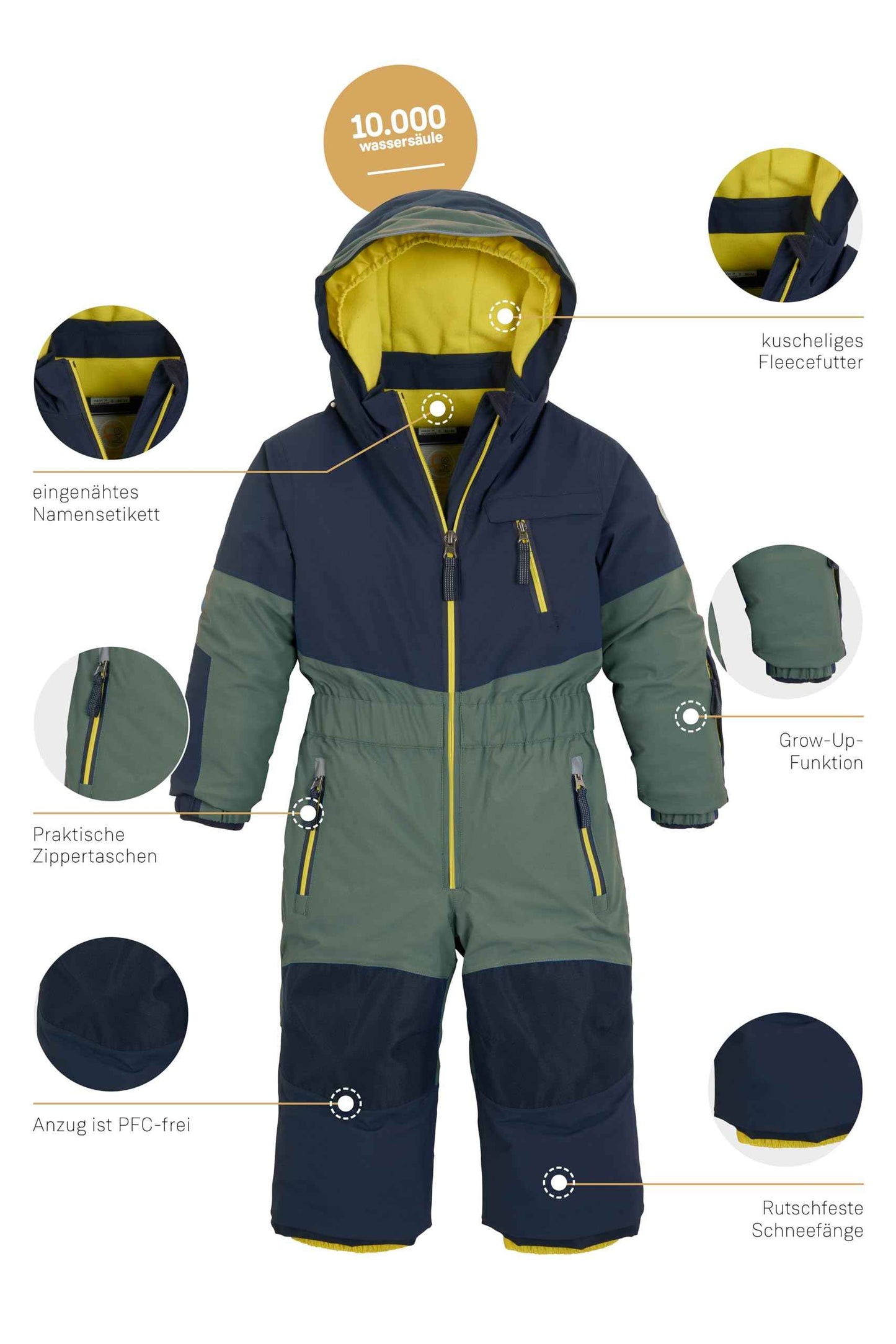 first instinct by killtec Unisex Fisw 32 Mns Onpc Skioverall/Schneeanzug mit Kapuze, wasserdicht