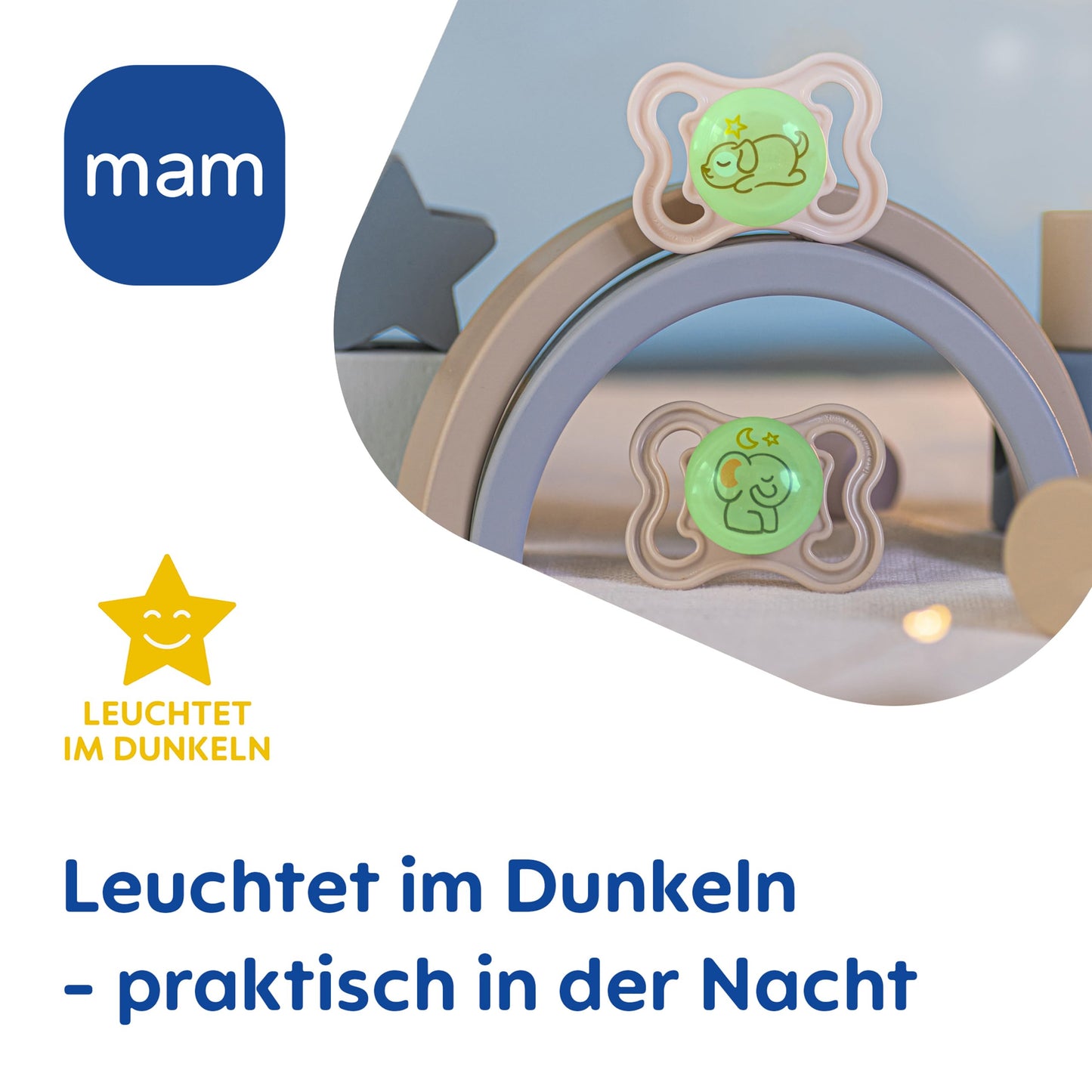 MAM Supreme Day & Night Schnuller | 0-6 Monate | Babyschnuller für Neugeborene | 94% Akzeptanz | beugt Zahnfehlstellungen vor | mit Zahnmedizinern entwickelt| SkinSoft Silikon |Bär/Nilpferd |4 Stück