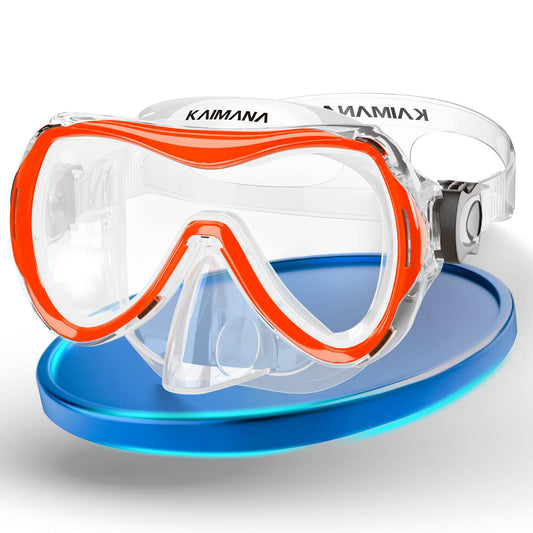 Das Neue KAIMANA® SeaExplorer Schnorchelset Kinder + Tragetasche, Taucherbrille mit Schnorchel, Taucherbrille Kinder, Alternative zur Schnorchelmaske Kinder, Taucherbrille mit Stoffband/Silikonband