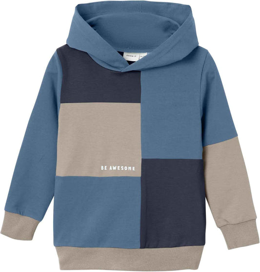 NAME IT Jungen Nmmlyne Sweat Wh Unb Kapuzenpullover