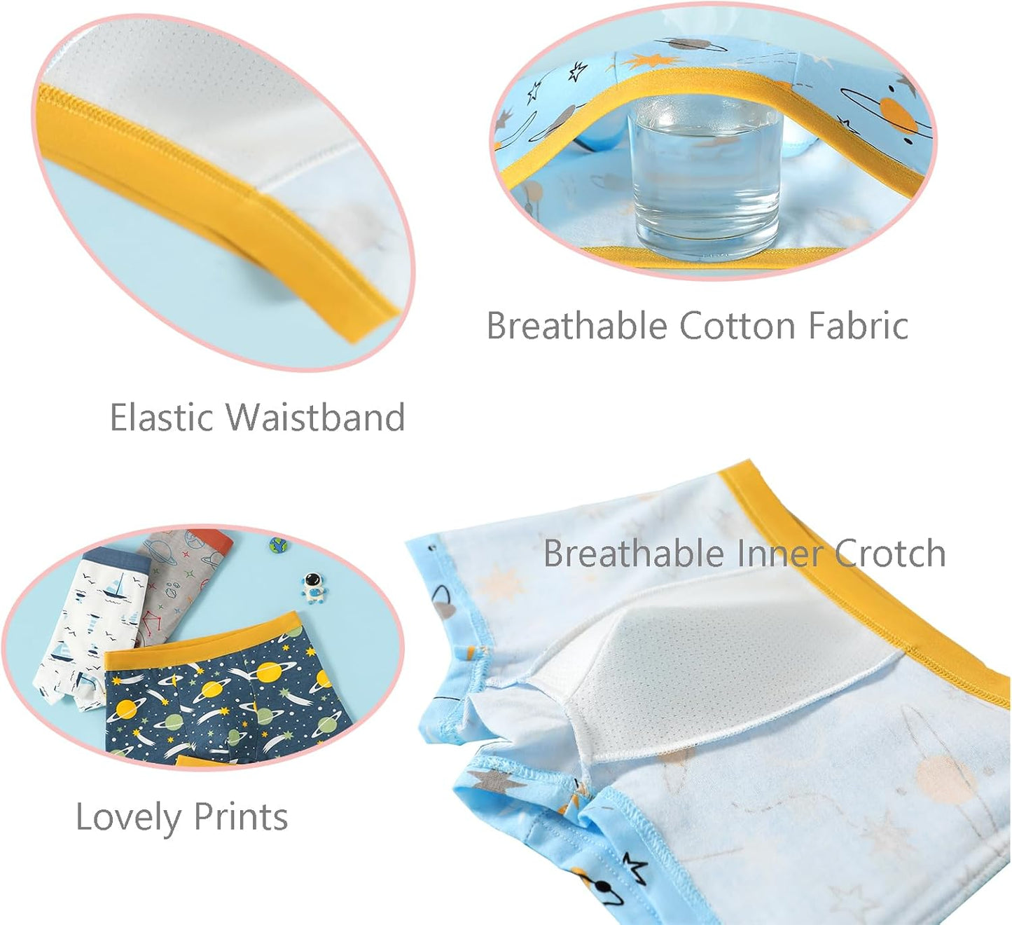 Anntry Kinder Weiche Baumwollene Unterwäschen Kleinkind 8 Pack Kleine Jungen Sortiert Boxer Shorts Slips 2-12 Jahre