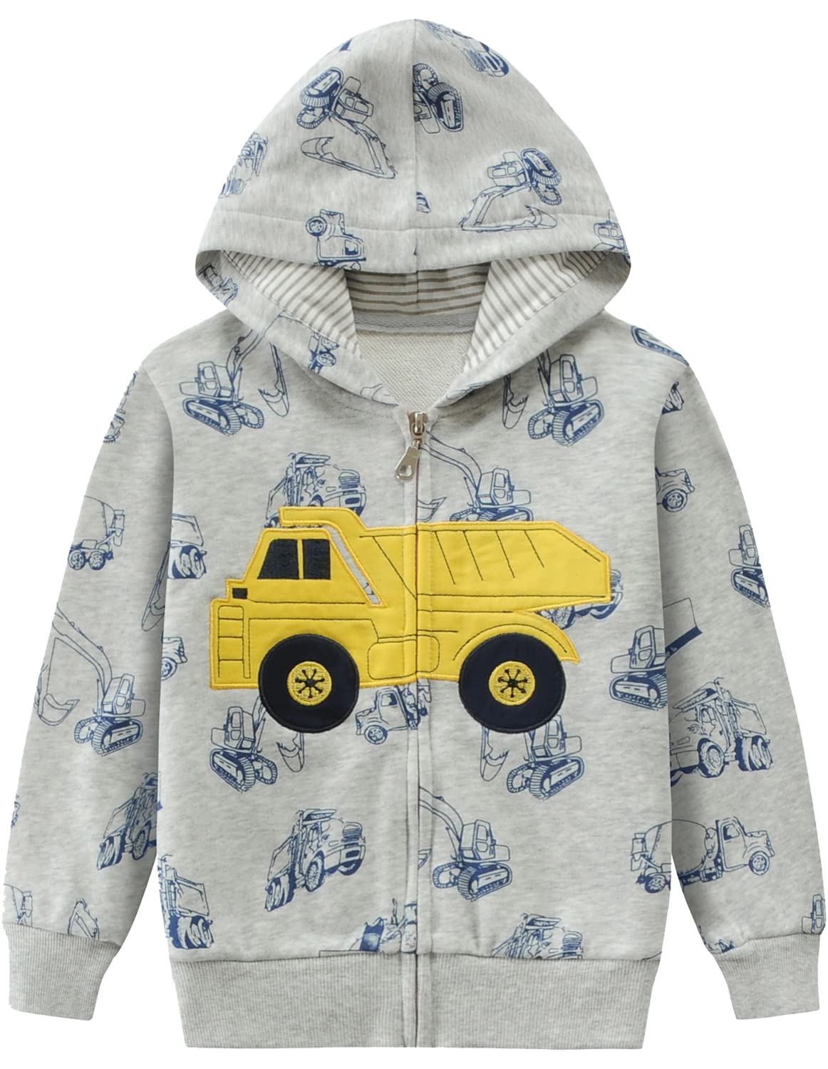 CM-Kid Hoodie Boys Hoodie Zipper Sweat Jacket Long Sleeve Children Cotton Hooded Jacket Warm Tops Size 92-122