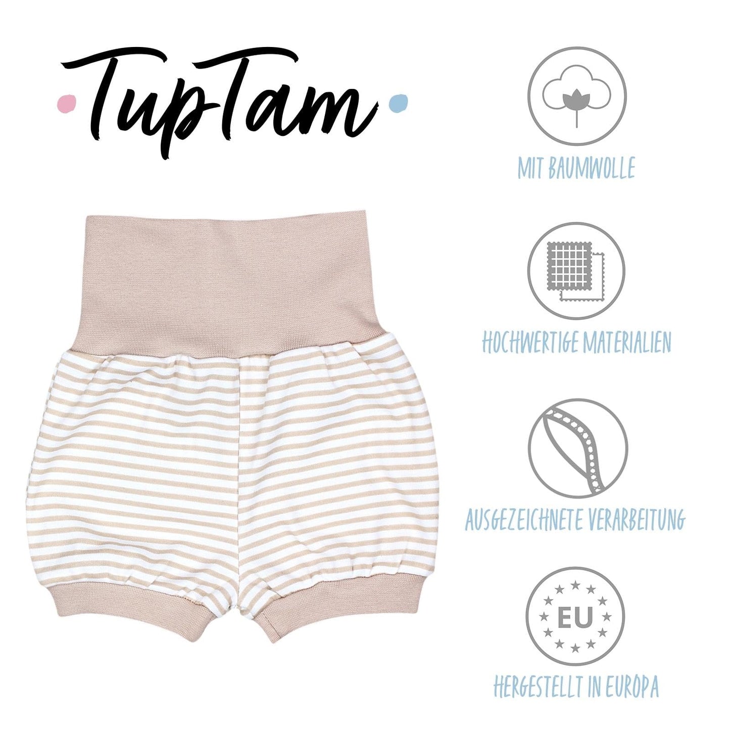 TupTam Baby Mädchen Kurze Pumphose 3er Pack