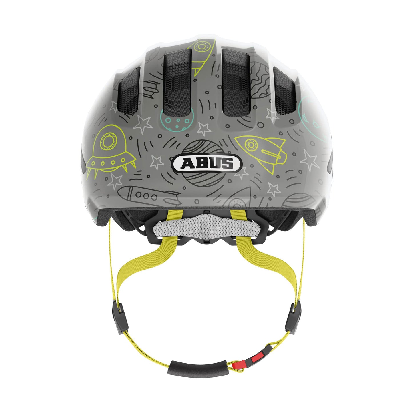 ABUS Kinderhelm Smiley 3.0 LED - Fahrradhelm mit Licht - Tiefe Passform & Platz für einen Zopf - für Mädchen und Jungs