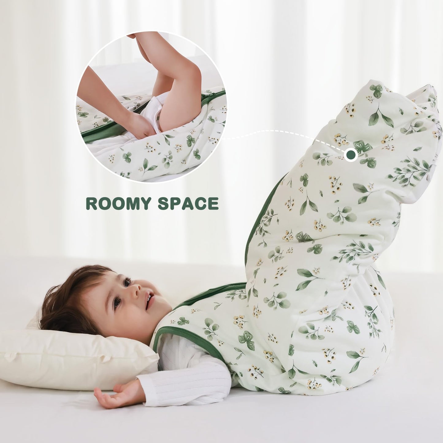 Mosebears Baby Sleeping Bag Winter 2.5 Tog, 100% Cotton Baby Winter Sleeping Bag for Babies 0-24 Months, M (6-12 Months)