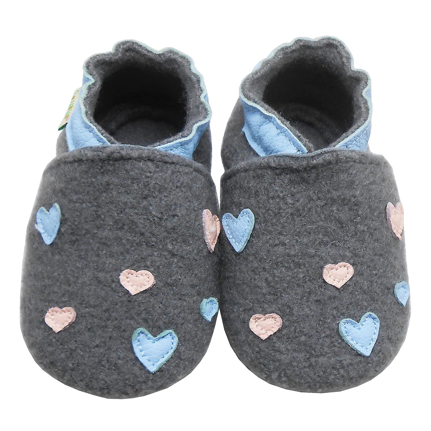 SAYOYO Babyschuhe für Jungen und Mädchen - Erste Lauf- und Krabbelschuhe mit weicher Wolle und rutschfester Gummisohle