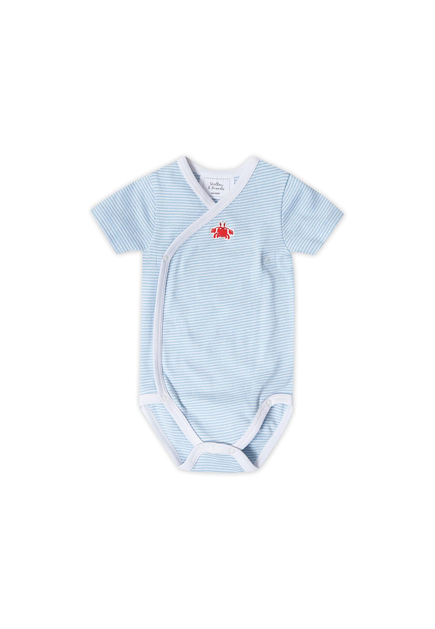 Stellou & friends Baby Body, 100% Bio-Baumwoll Wickelbody 3er MultiSet, kuschelweiche und hochwertige Kinder Kleidung für Jungs und Mädchen, Langarm & Kurzarm-body, OEKO-TEX 100 Zertifiziert