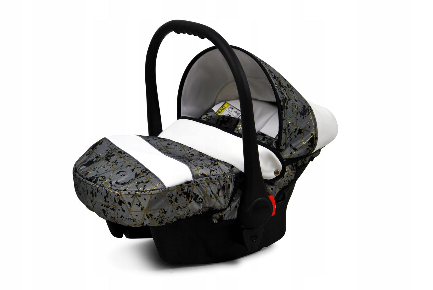 BabyLux® Bambimo Kinderwagen Set 3 in 1 - White Lux - incl. Babywanne, Buggy Sportsitz, Auto-Babyschale - Autositz - Kinderwagenset - Kombikinderwagen mit Wickeltasche, Regenschutz usw.