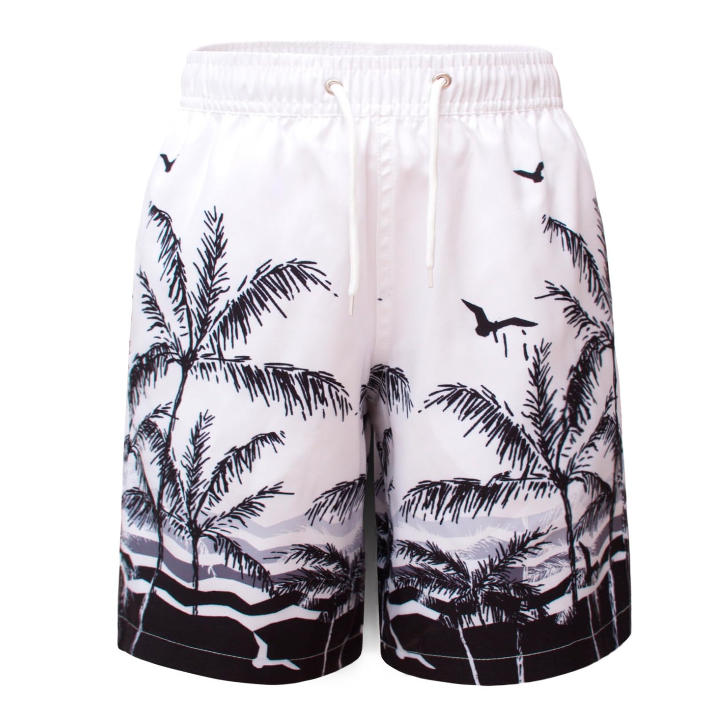 MEILONGER Badehose Jungen Badeshorts Schnelltrocknend Boardshorts mit Netzfutter Taschen und Verstellbarem Tunnelzug