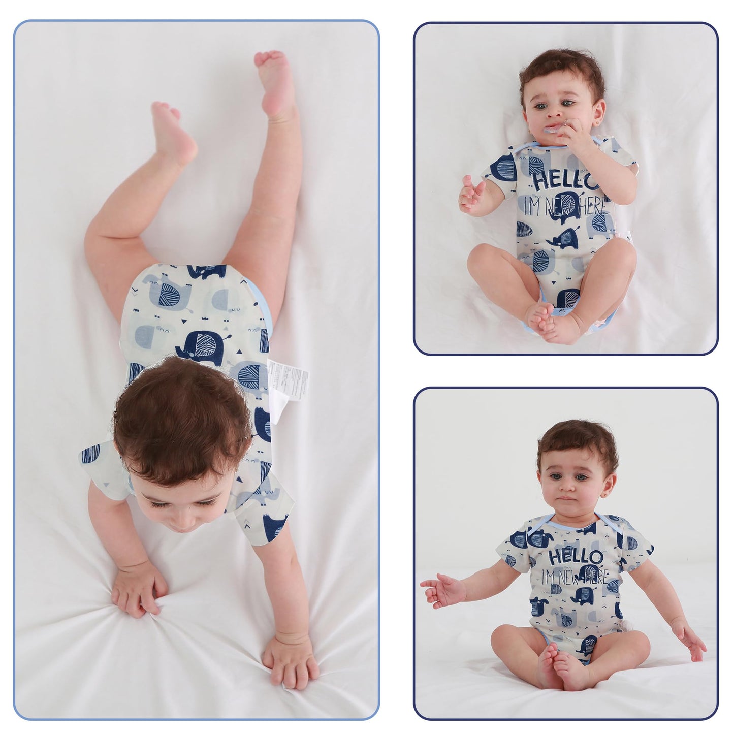 3tlg Babykleidung Set Baby Jungen Mädchen Kleidung Outfit Kurzarm Body Strampler + Hose Neugeborene Kleinkinder Weiche Babyset