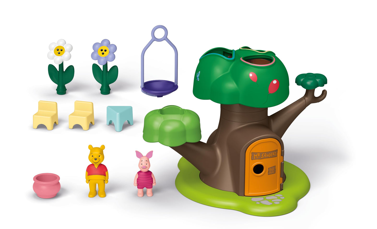 PLAYMOBIL Junior Disney Winnie the Pooh & Tiggers Bee Garden Sustainable Toy Made of Bio-Based Plastics for Children from 1 Year 71694