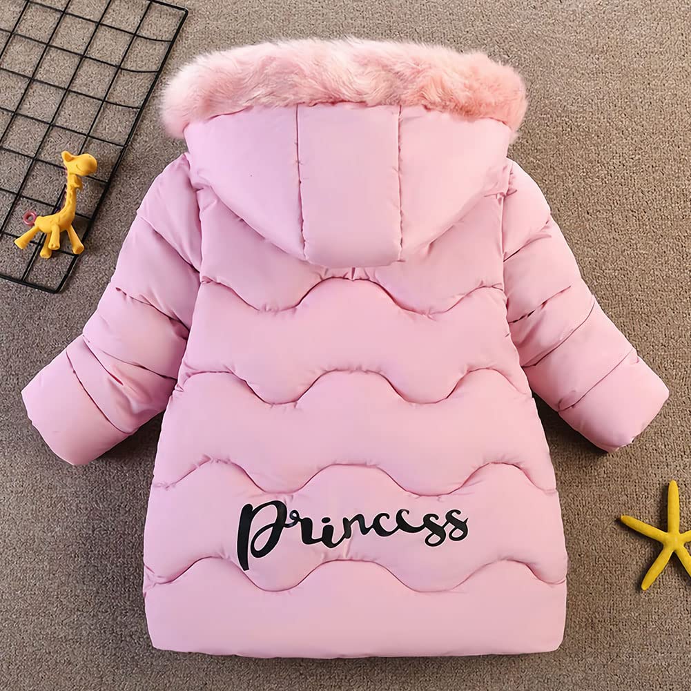 Amur Leopard Kinder Winterjacke Mädchen Wintermantel mit Kapuze Warm Winter Jacke Steppjacke Kinderjacke