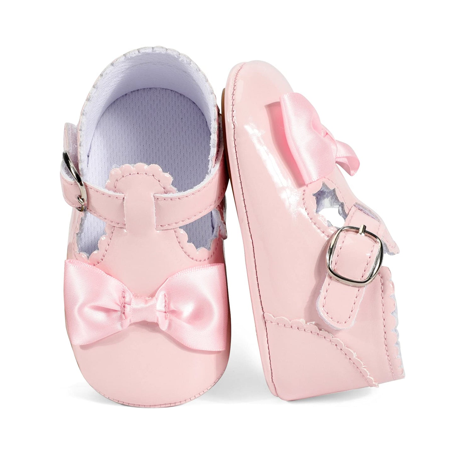 LACOFIA Babyschuhe Mädchen rutschfest Bowknot Prinzessin Krabbelschuhe