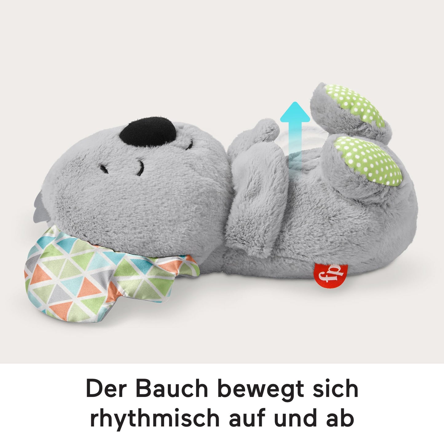 Fisher-Price HBP87 Slumber Koala with Soft Music, Light and Rhythmic Breathing Movements, Koala Cuddly Baby Toy, Night Light with Music for Babies, Baby Equipment for Newborns 0+