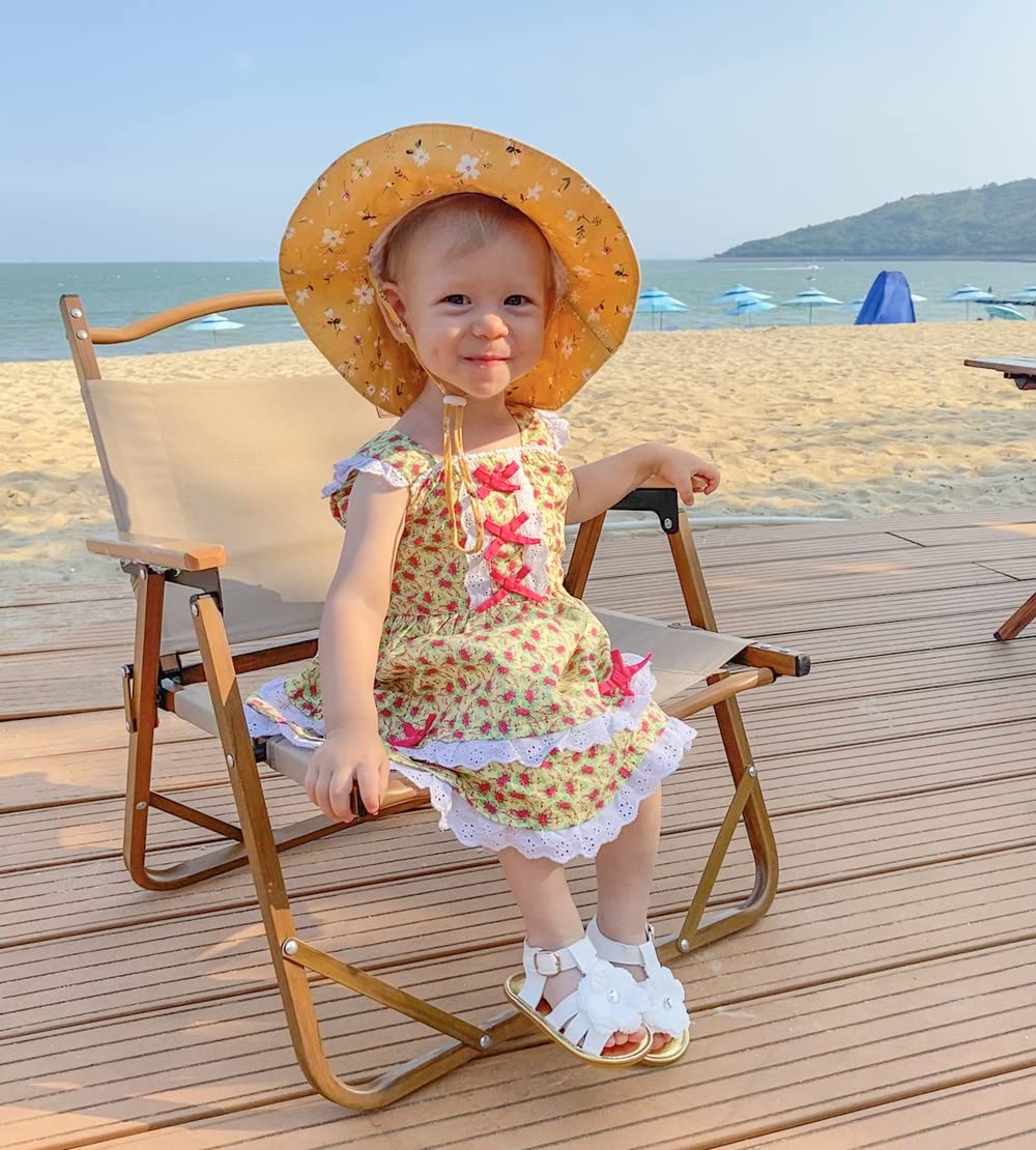 LACOFIA Babyschuhe für Mädchen – Sommerblumen Sandalen für Kleinkinder