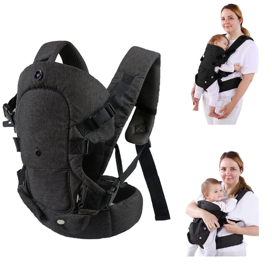 longdafei Babytrage, ergonomisches Design-Babytragetuch Cabrio mit atmungsaktivem Air-Mesh und verstellbaren Schnallen Baby Trage für Kleinkinder und Neugeborene