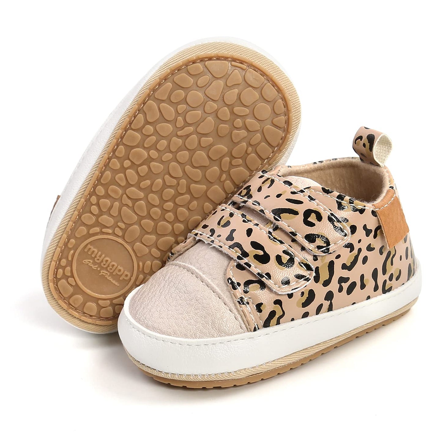 BABSMULY Baby Shoes for Boys Girls Non-Slip Rubber Sole High Top PU Leather Sneakers Toddler Crib Shoes Newborn Loafers Flats.