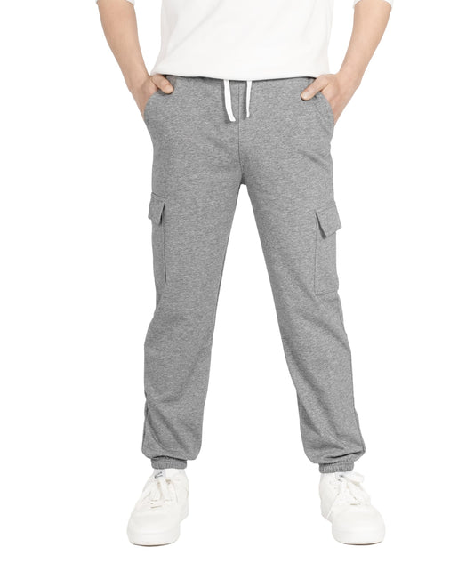 YOUNGSOUL Children's Jogging Pants Boys Cargo Jogger Pants Sweatpants Casual Pants with Elastic Waistband