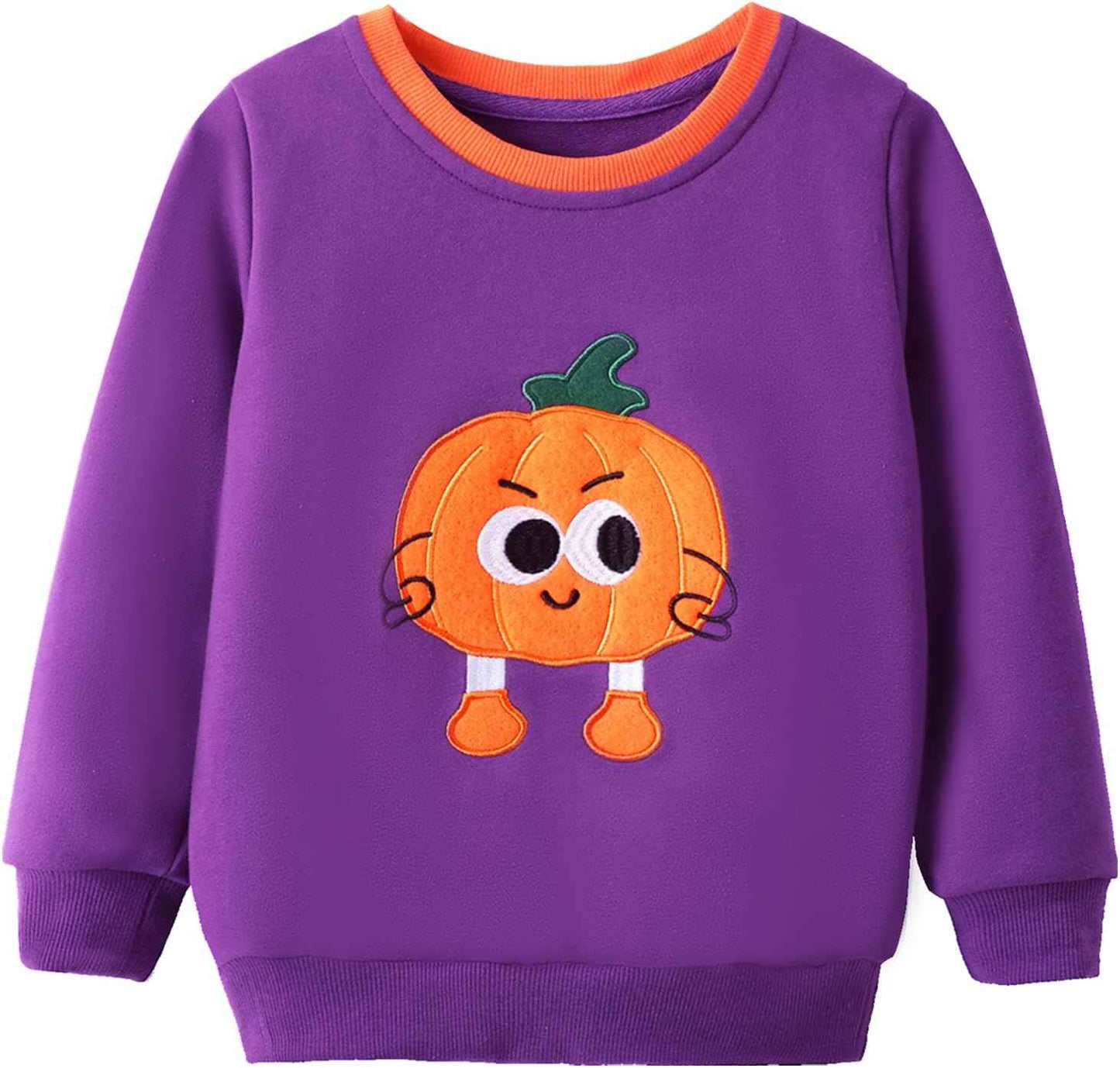 HILEELANG Halloween-Kürbis-Sweatshirt für Kleinkinder, Herbst- und Thanksgiving-Pullover für Jungen und Mädchen, niedliches Herbst-Outfit, Größen 18 - 7 Jahre