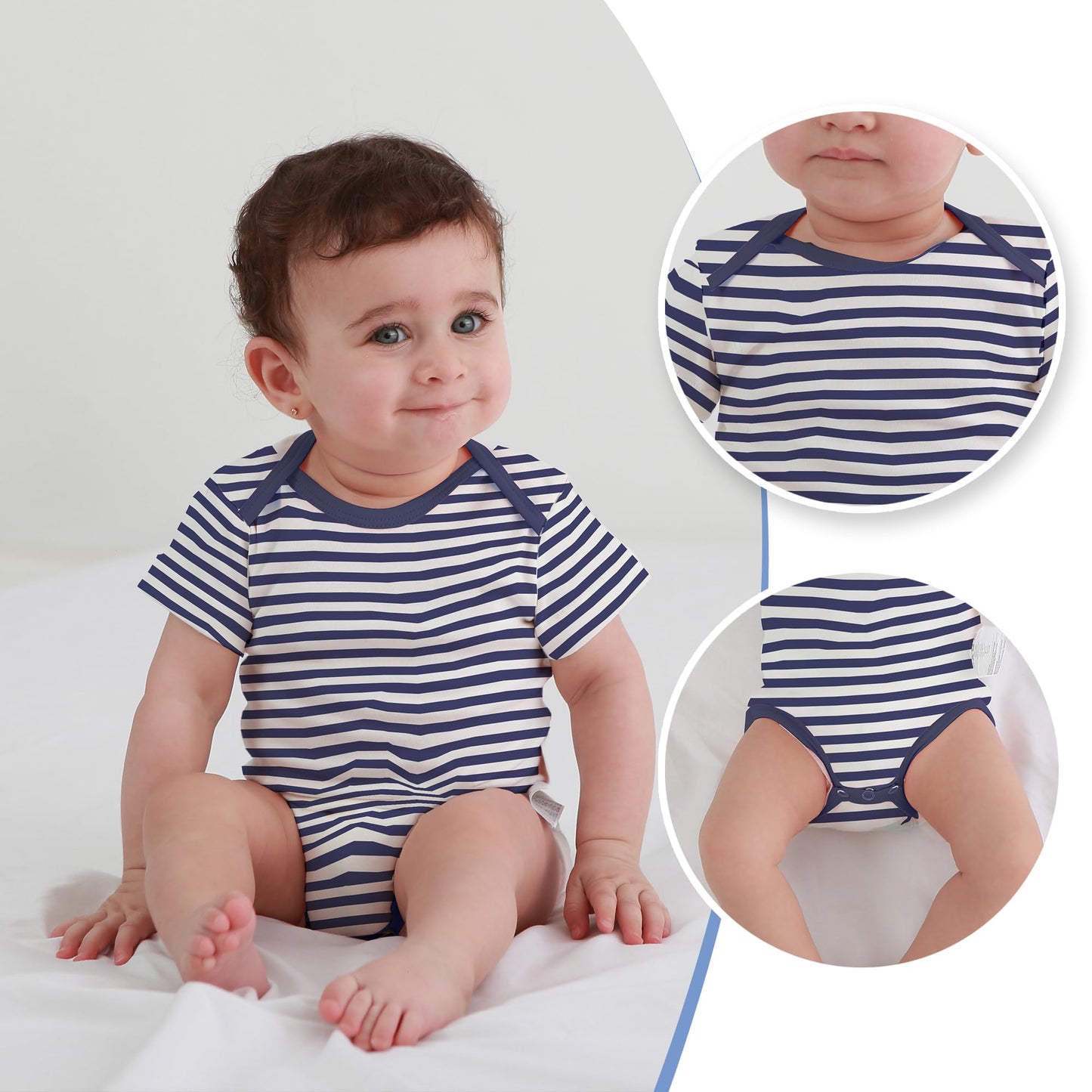 3tlg Babykleidung Set Baby Jungen Mädchen Kleidung Outfit Kurzarm Body Strampler + Hose Neugeborene Kleinkinder Weiche Babyset