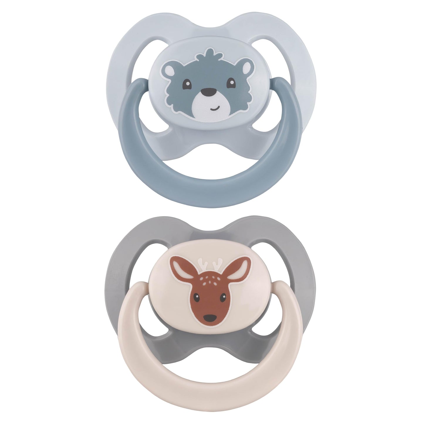 babynova Silikon Schnuller 2er-Set mit Sterilisationsbox - Schnuller Größe 1, 0-6 Monate - kiefergerechter Nuckel – BPA-frei – Made in Germany - Elefanten