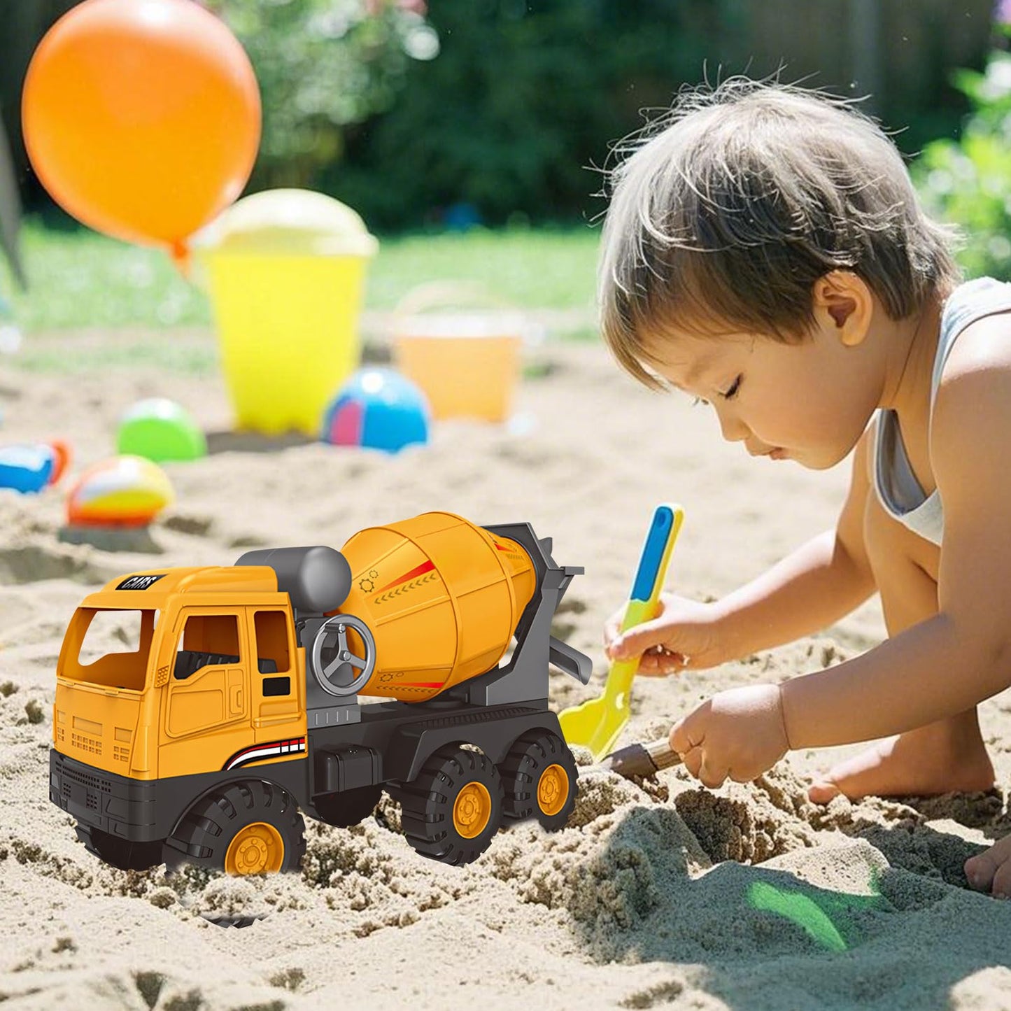 Bagger Spielzeug ab 3 jahre,Baustellenfahrzeuge Kinder,Baggerfahrzeug Geeignet als Sandspielzeug und für das Kinderzimmer,Starke & Flexible Teile,Sandkasten Kinderbagger für 2+ Jahre (Dumper)
