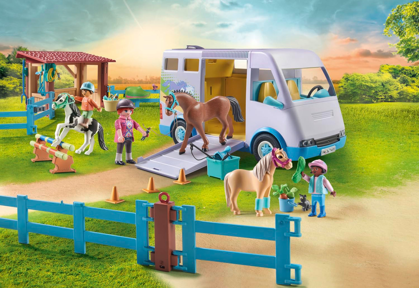PLAYMOBIL Horses of Waterfall 71351 Waterfall Ranch, magisches Wasserfall-Paradies für Pferdefreunde, nachhaltiges Spielzeug für Kinder ab 5 Jahren