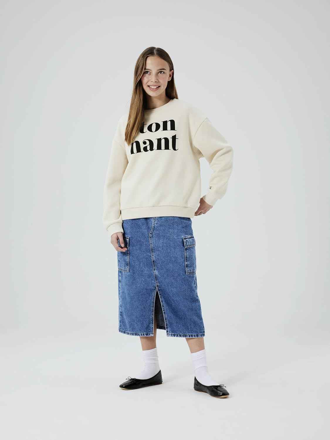 NAME IT Girls' Relaxed Fit Sweatshirt