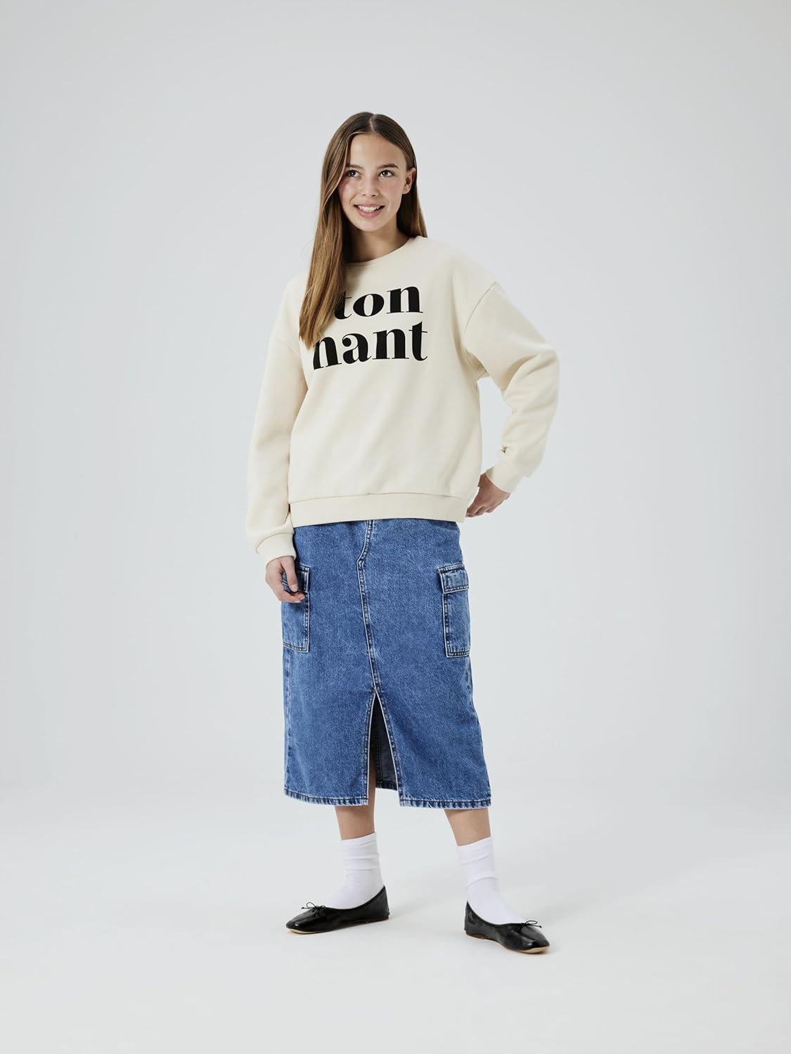 NAME IT Girls' Relaxed Fit Sweatshirt