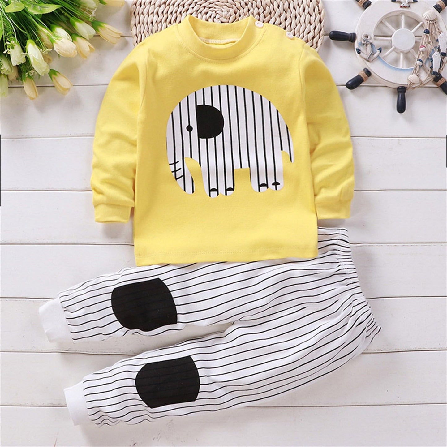 ZTFYKLIN Langärmlige Oberteile und Hosen mit Animal-Print für, und Mädchen, lockerer Loungewear-Anzug für 0 bis 9 Daddys Girls Outfit Mädchen Baby Kleidung Baby Set Junge Newborn