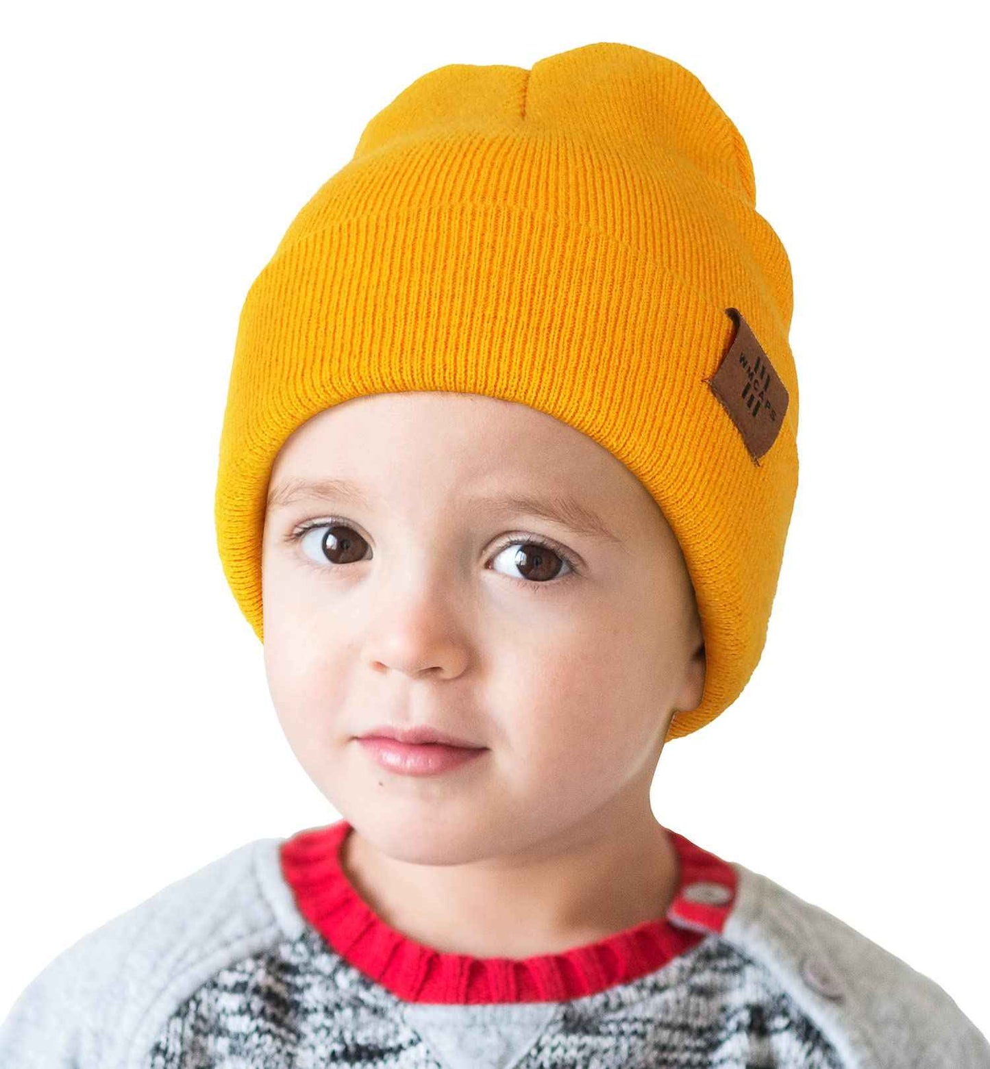 Wmcaps Mütze Kinder Jungen, Warme Weiche Wintermützen für Mädchen Kleinkind Baby, Doppellagige Strickmütze Kinder