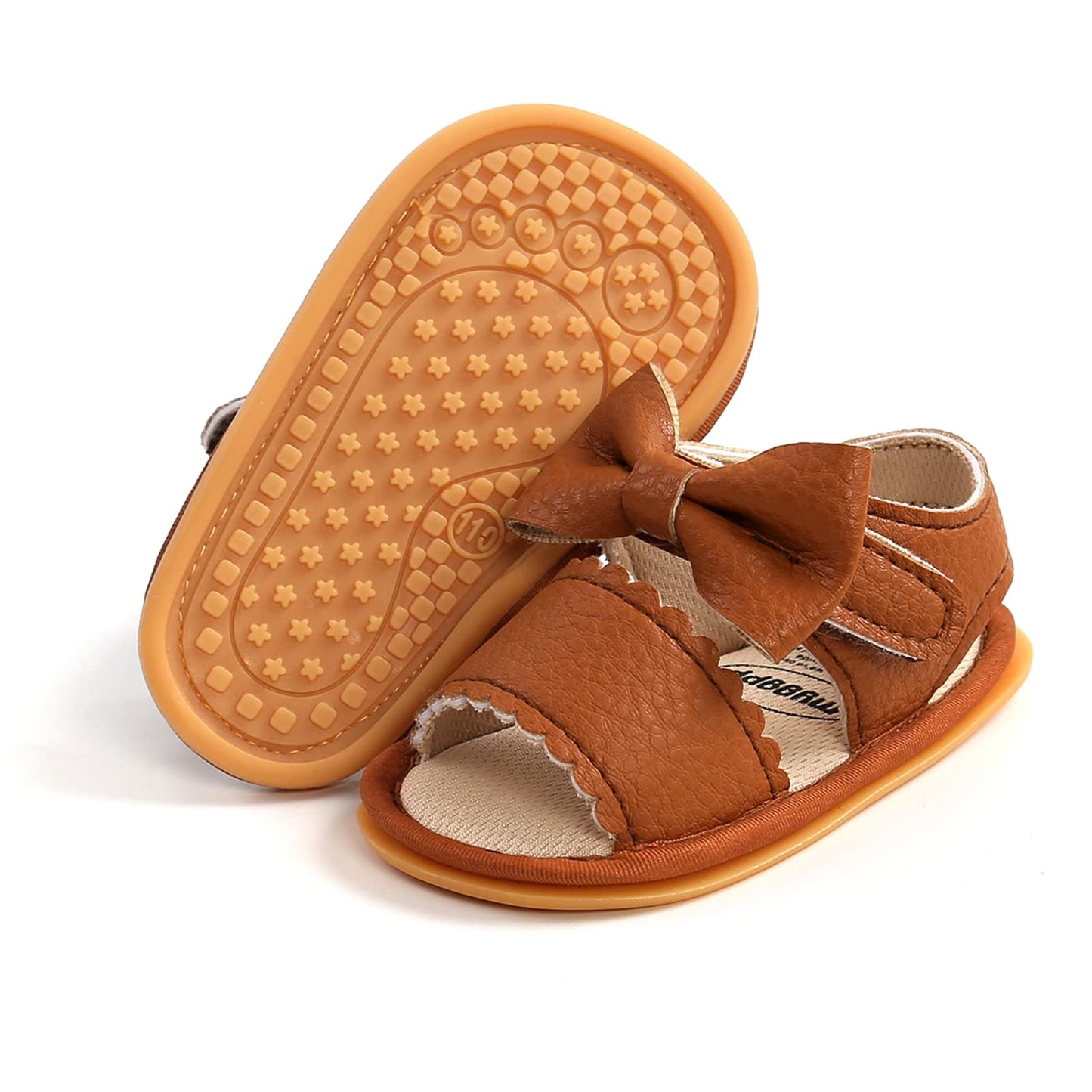 Babyschuhe RVROVIC Sandalen für Jungen und Mädchen mit weichem Sohlen, leichten Sommer-Schuhen und Schleifen-Knoten für Kleinkinder, ideal für den Outdoor-Gang.