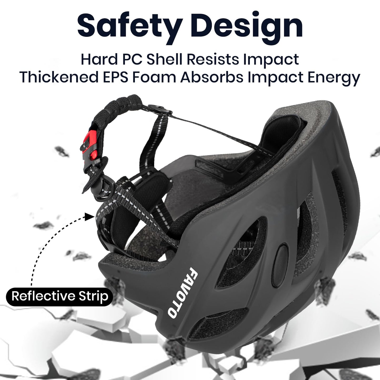 Favoto Children's Bicycle Helmet Lightweight Children's Helmet - Children's Cycling Helmet Breathable Adjustable Helmet for Boys and Girls