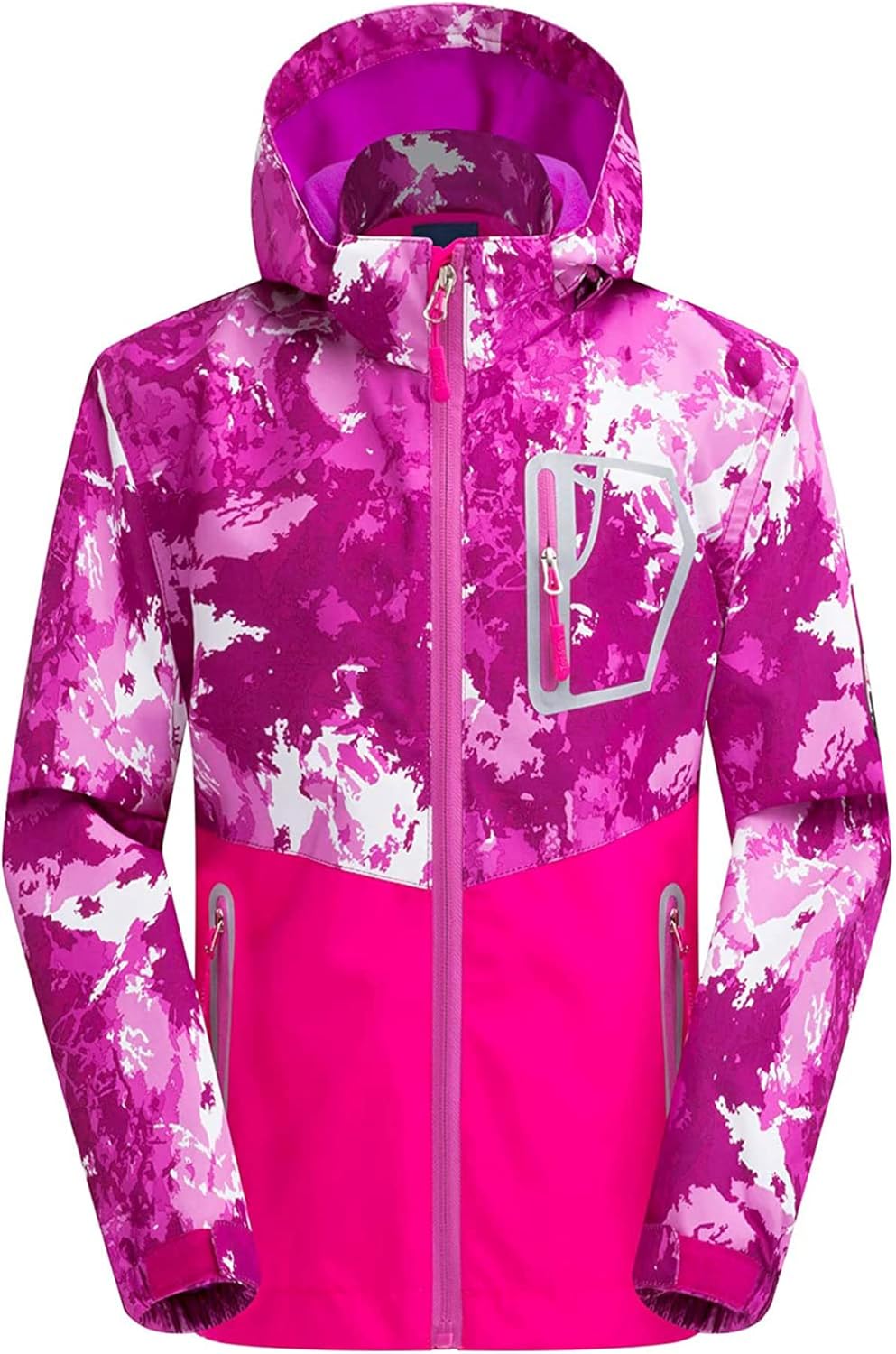 LAUSONS Children's Lined Jacket, Boys' Transition Jackets for Boys, Softshell Jackets with Camouflage Pattern