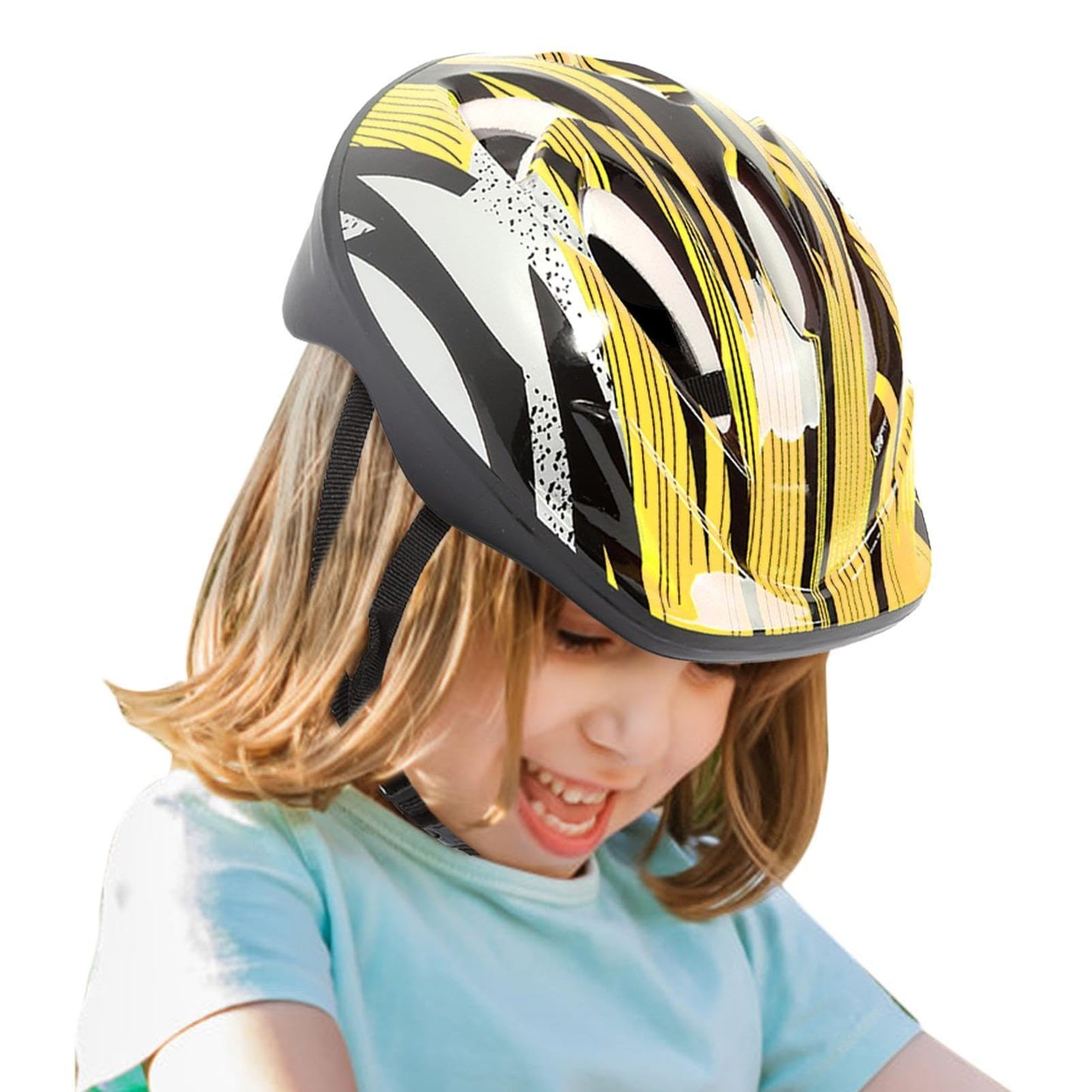 Kinderhelm, Fahrradhelm, Alter 3–13 Jahre, verstellbarer Fahrradhelm für Jungen, Mädchen und Kleinkinder, Kinder-Fahrradhelm und Polster-Set für Jungen und Mädchen, komplettes Sicherheitsset für