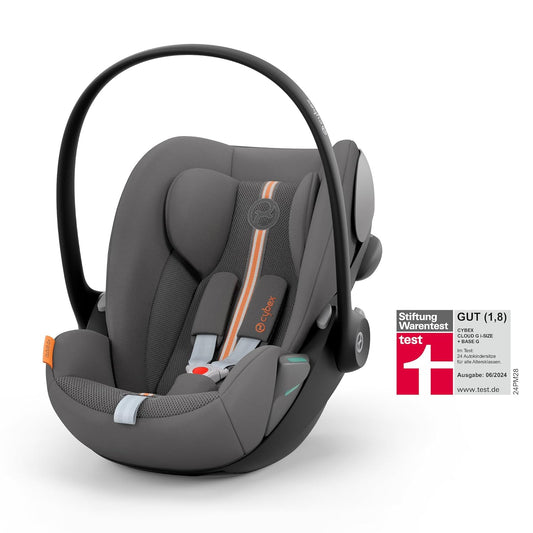 CYBEX Gold Babyschale Cloud G i-Size Plus, Inkl. Neugeboreneneinlage, Ab Geburt bis ca. 24 Monate, Für Kinder ab 40 cm bis 87 cm, Max. 13 kg, Lava Grey - Meloni2