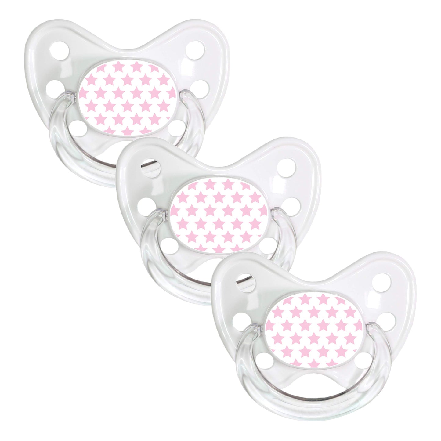 dentistar Silikon Schnuller 3er-Set - Größe 2, 6-14 Monate - Zahn- & kieferfreundlicher Nuckel mit Dental-Stufe – BPA-frei – Made in Germany - Regenbogen, Lila