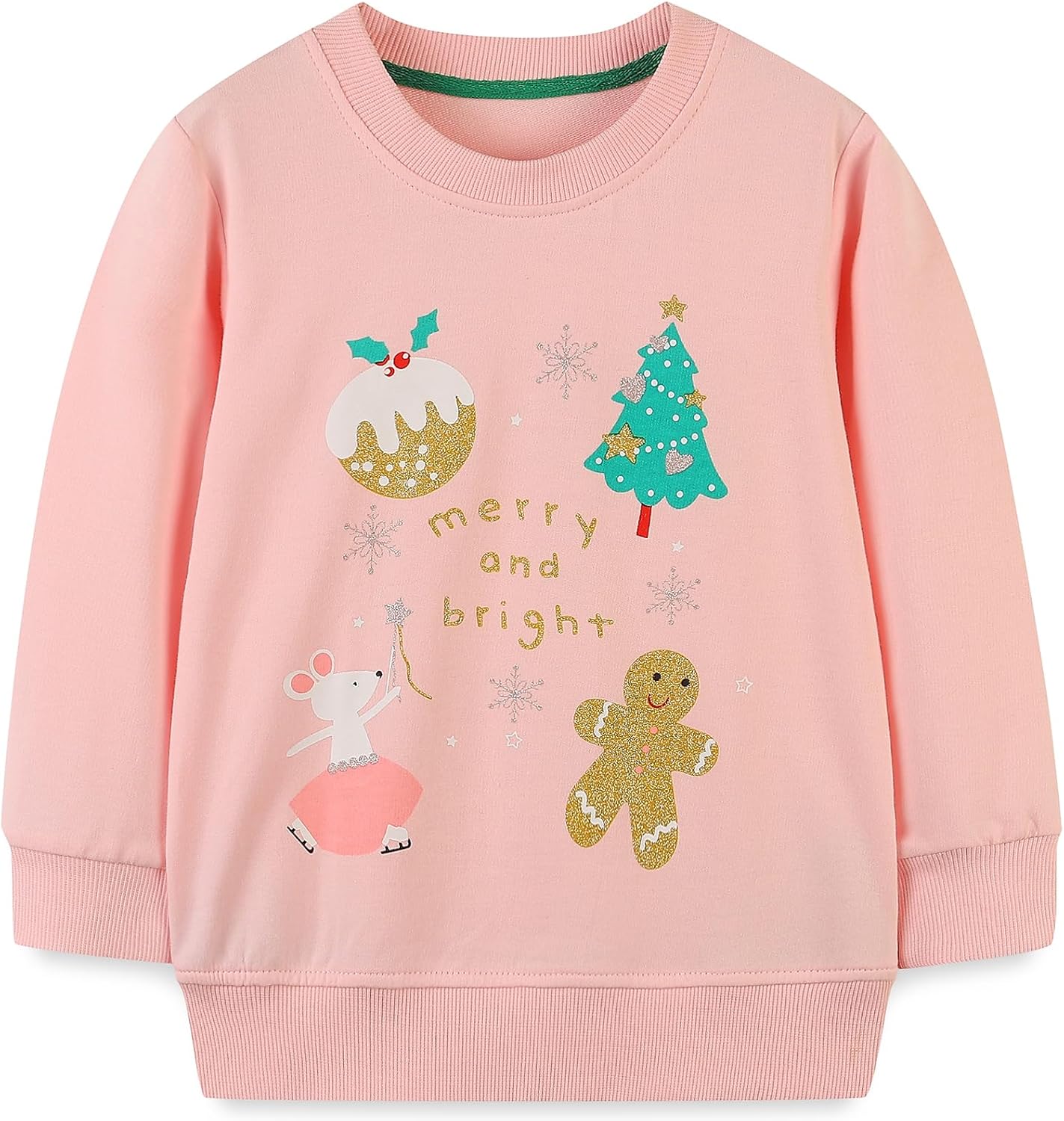 Mädchen Sweatshirt für Kinder Süß Cartoon Pullover Baumwolle Top Langarm T-Shirt Größe 1-12 Jahre