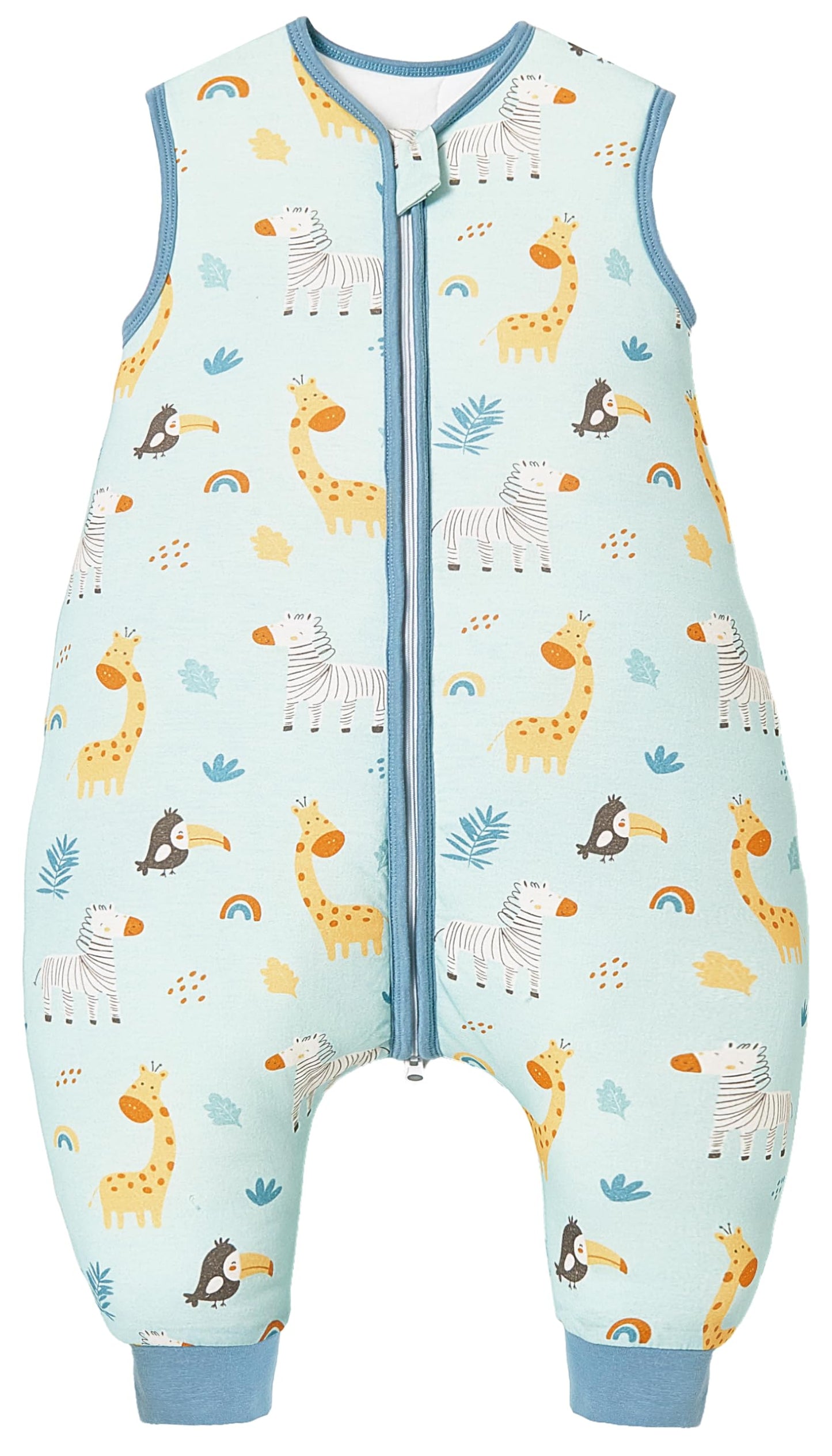 Chilsuessy Baby Sleeping Bag with Legs, 2.5 Tog All-Season Sleeping Bag (CPC Certification) for Infants, Children, Dinosaur Park, 80 cm, Baby Height 90–100 cm