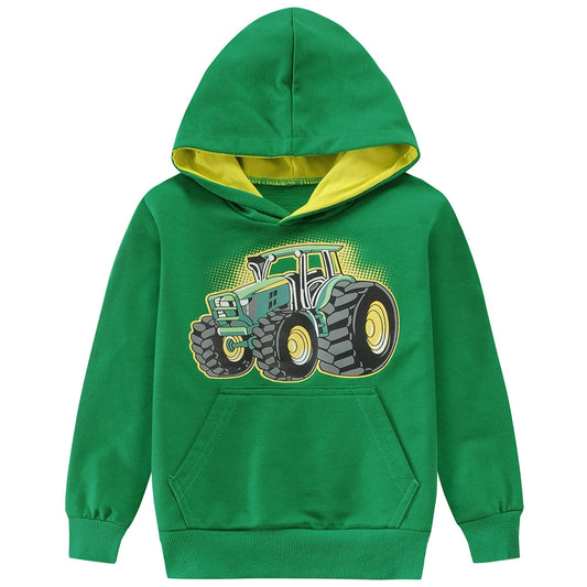 CM-Kid Hoodie Boys Hoodie Long Sleeve Colourful Children's Sweatshirts Tractor Truck Dinosaur Tops 1-7 Years Size 92-134