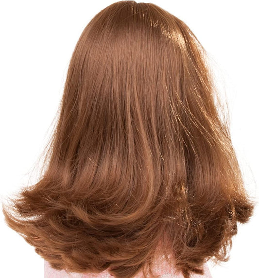 Götz 1513014 Just Like Me Chloe Doll 27 cm Large Standing Doll with Extra Long Brown Hair and Blue Sleeping Eyes Set of 7