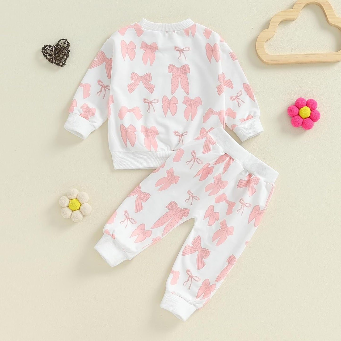Süßes Baby-Mädchen-Kleidung, langärmelig, bedruckt, Sweatshirt, Oberteil und Hose, Set für Kleinkinder, Mädchen, Herbst-Outfits