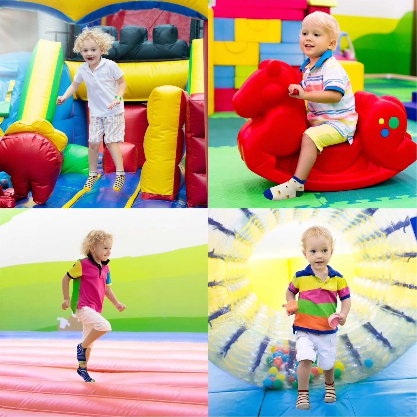 GRPSKCOS Stoppersocken Kinder 12 Paar ABS Socken Rutschfeste Socken Kleinkind Antirutschsocken für 1-7 Jahre Jungen Mädchen