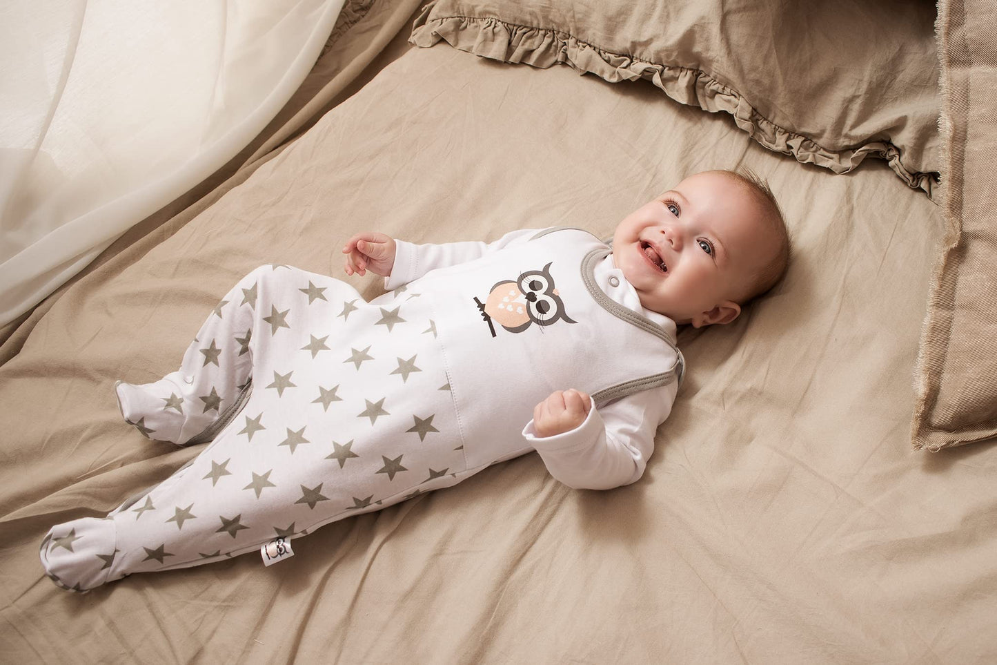 Makoma Baby Erstausstattung Strampler-Set mit Langarmshirt für Säuglinge & Neugeborene Jungen und Mädchen (50 – 74)